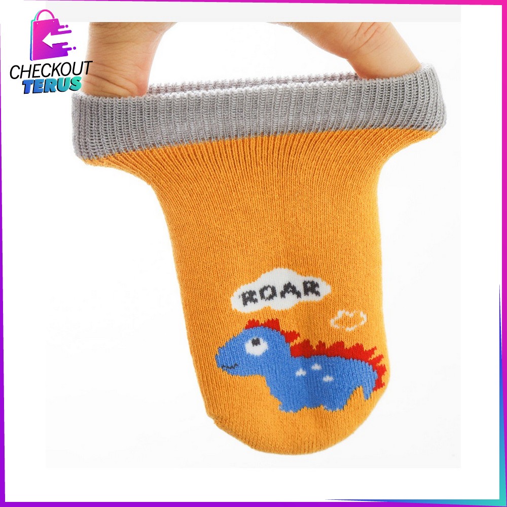 CT P543 Kaos Kaki Anak Bayi Antislip Unisex Model Animal Gambar Timbul Baby Socks Pendek Anak Laki Laki Perempuan Anti Licin