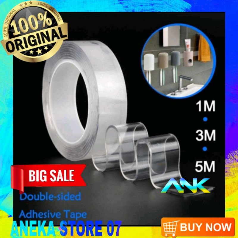 

ANEKASTORE07 Double Tape Perekat Dinding Original No Trace Washable Sticker