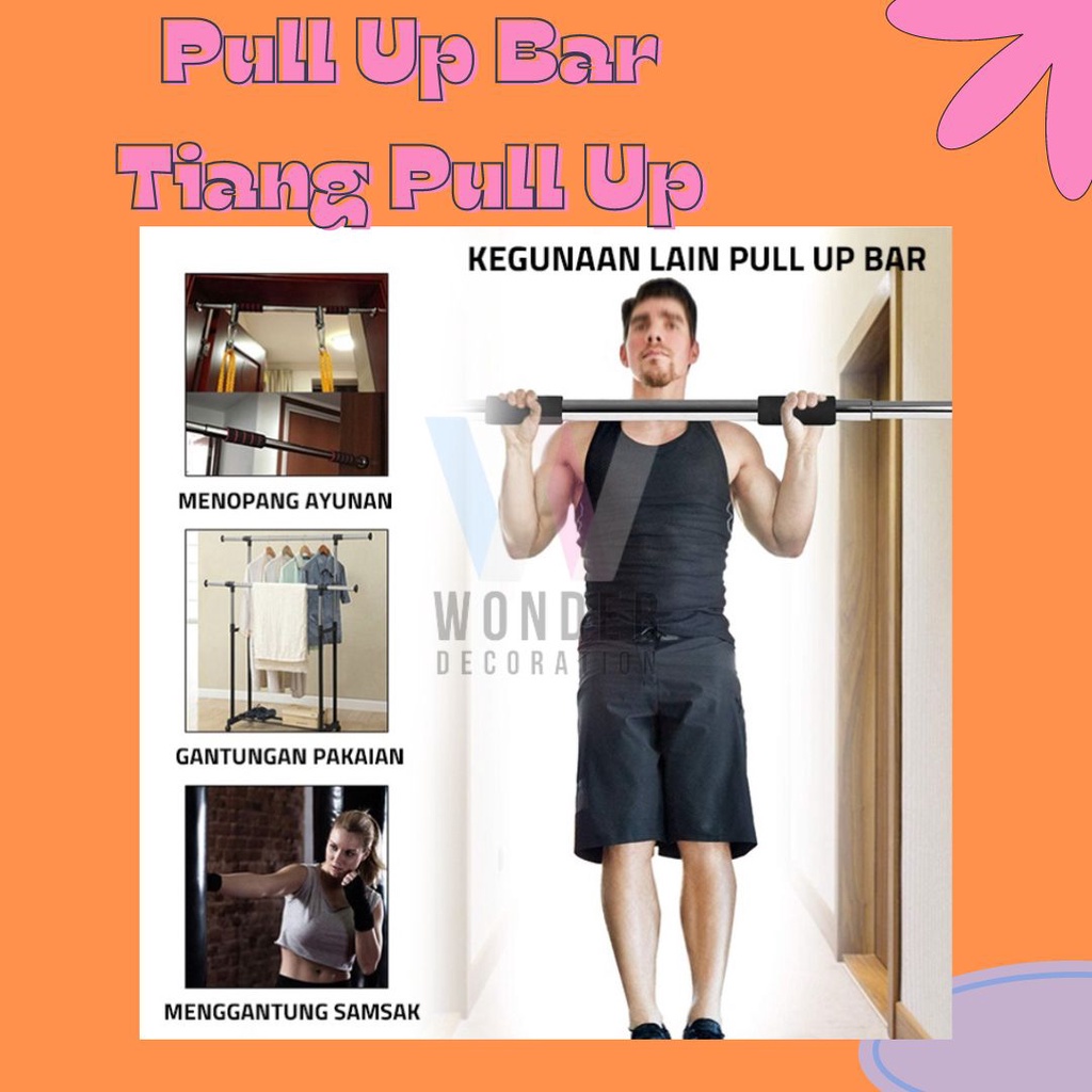 Alat Pull Up PULL UP BAR DOOR CHINNING ALAT FITNESS OLAHRAGA RUMAH -Wonderdekorasi