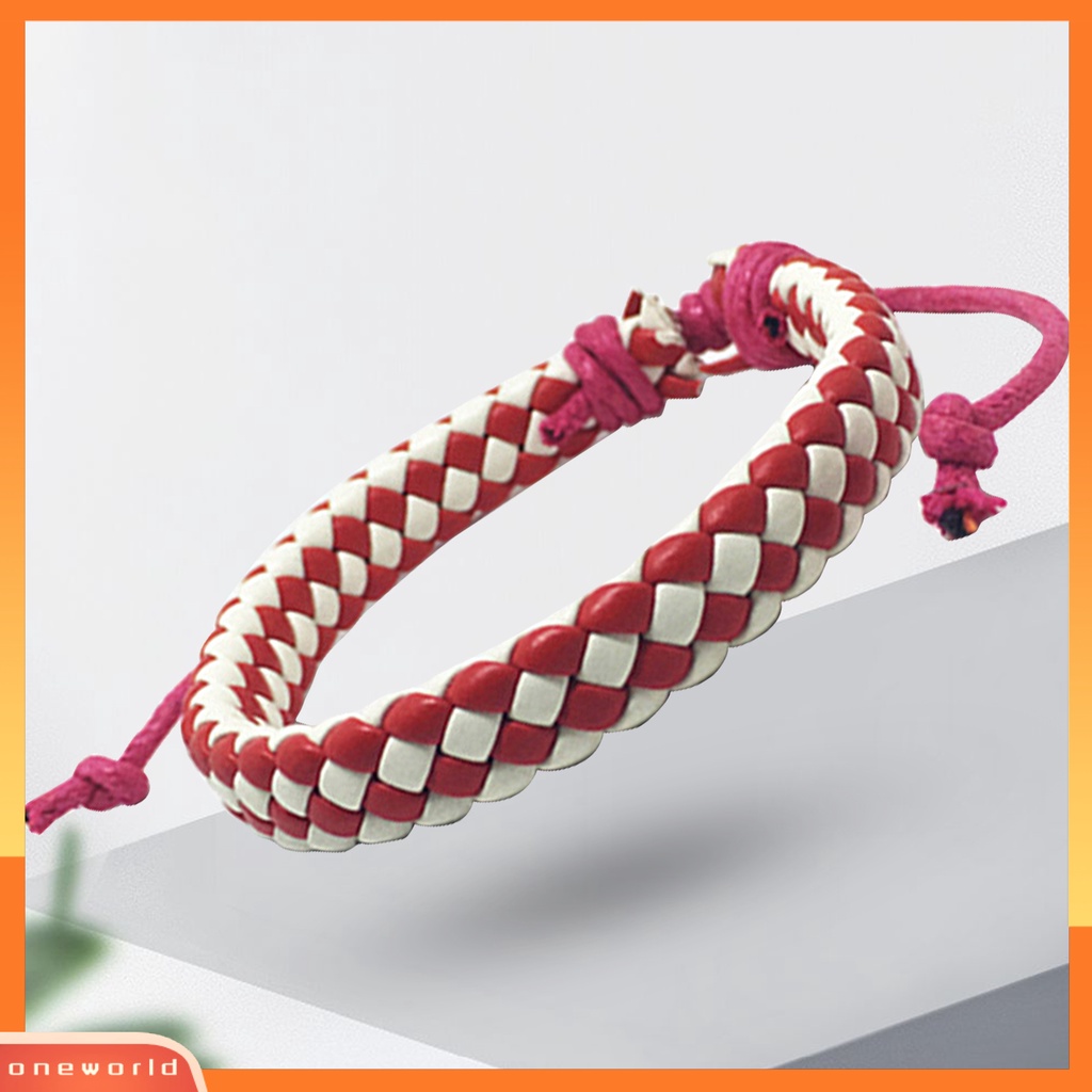 {oneworld} Gelang Tenun Handmade Hias Minimalis Tali Kuat Braided Wristband Untuk Outdoor