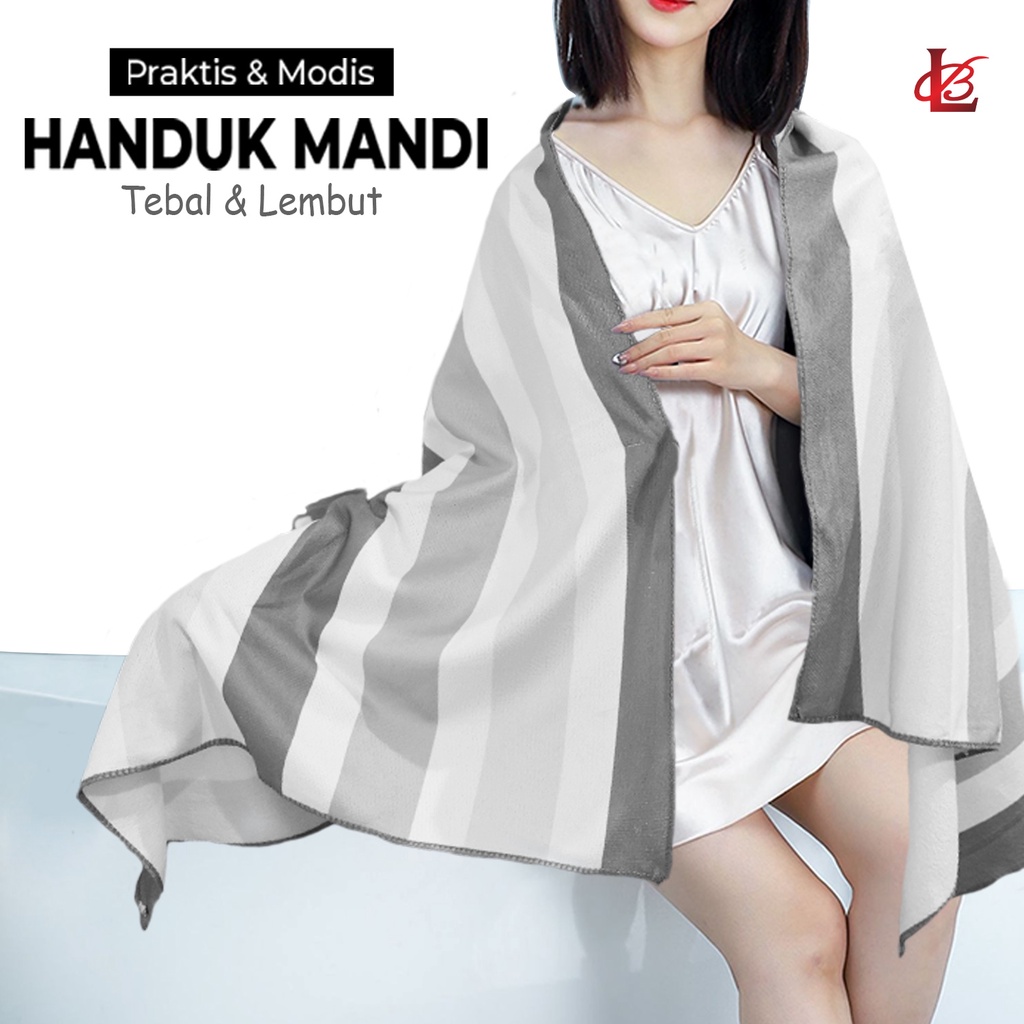 Handuk Mandi Jumbo Praktis Modis &amp; Lembut Ukuran 160cmx80cm Bahan Polyester  Handuk Dewasa Jumbo Model TerbaruH51