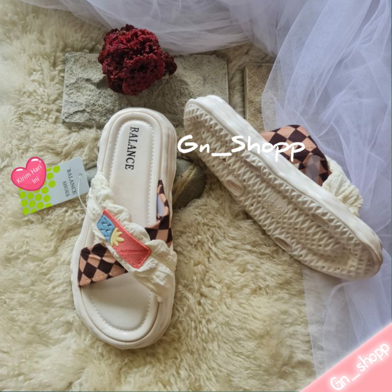 Sandal Wanita Tali Silang Kotak Terbaru CTR 000-A2