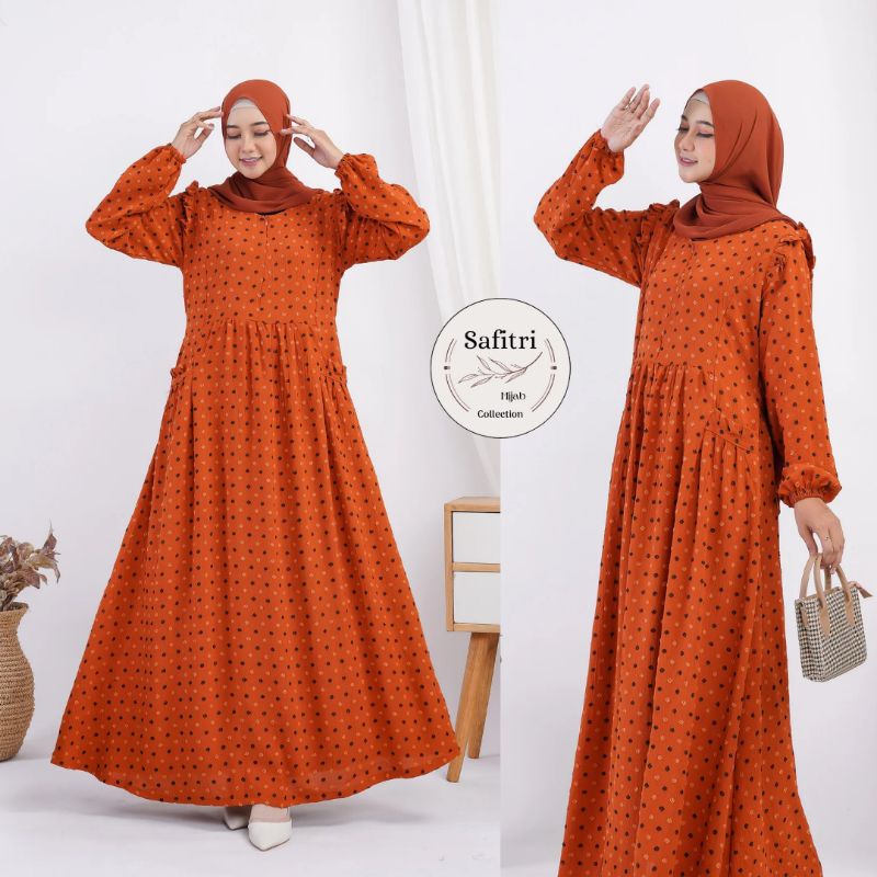 Gamis Crinkle Uragiri Terbaru Ori by Safitri Fashion