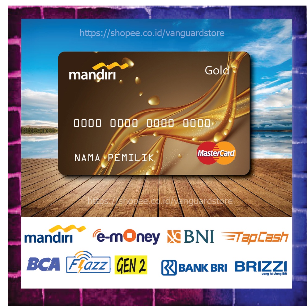 KARTU E MONEY E TOLL KARTU GOLD MASTER CARD EMONEY MANDIRI FLAZZ BCA BNI TAPCASH BRIZZI BRI - 1 SISI