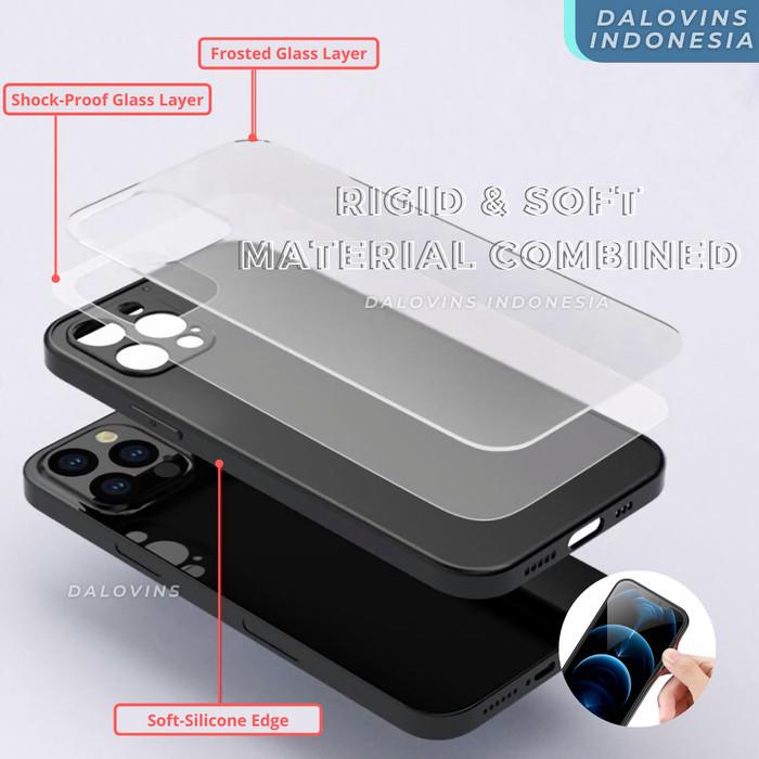 Square Edge Doff Glass Case Iphone 7 8 Plus X Xr Xs Max 11 12 Pro Max