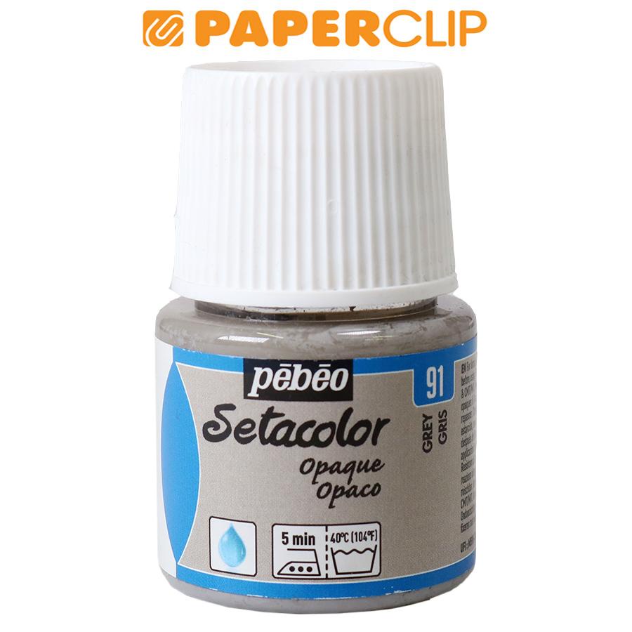 

PEBEO SETACOLOR OPAQUE FABRIC PAINT MATT 45ML 295-091 GREY