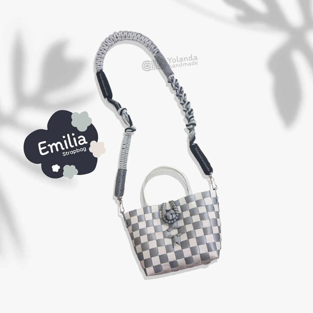 [TERMURAH] Tali Strap bag Macrame EMILIA | Premium | Tali kamera | Strap Bag Lucu | Custom | Puffy Bag | Sling Bag | Pendek |COD