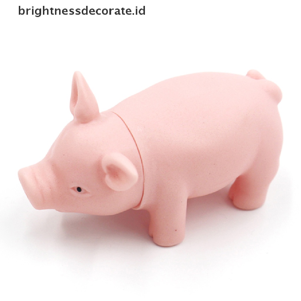 [Birth] 1pc Simulasi Interaktif Model Babi Anjing Kucing Karet Aksesoris Mainan Babi [ID]