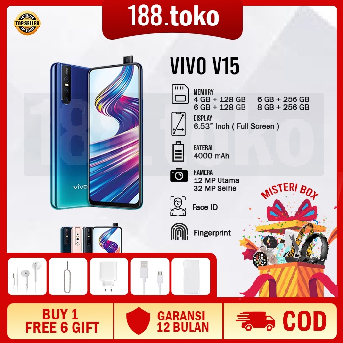 Handphone V15 RAM 8+256 GB 6.53-Inch Smartphone 99% Baru