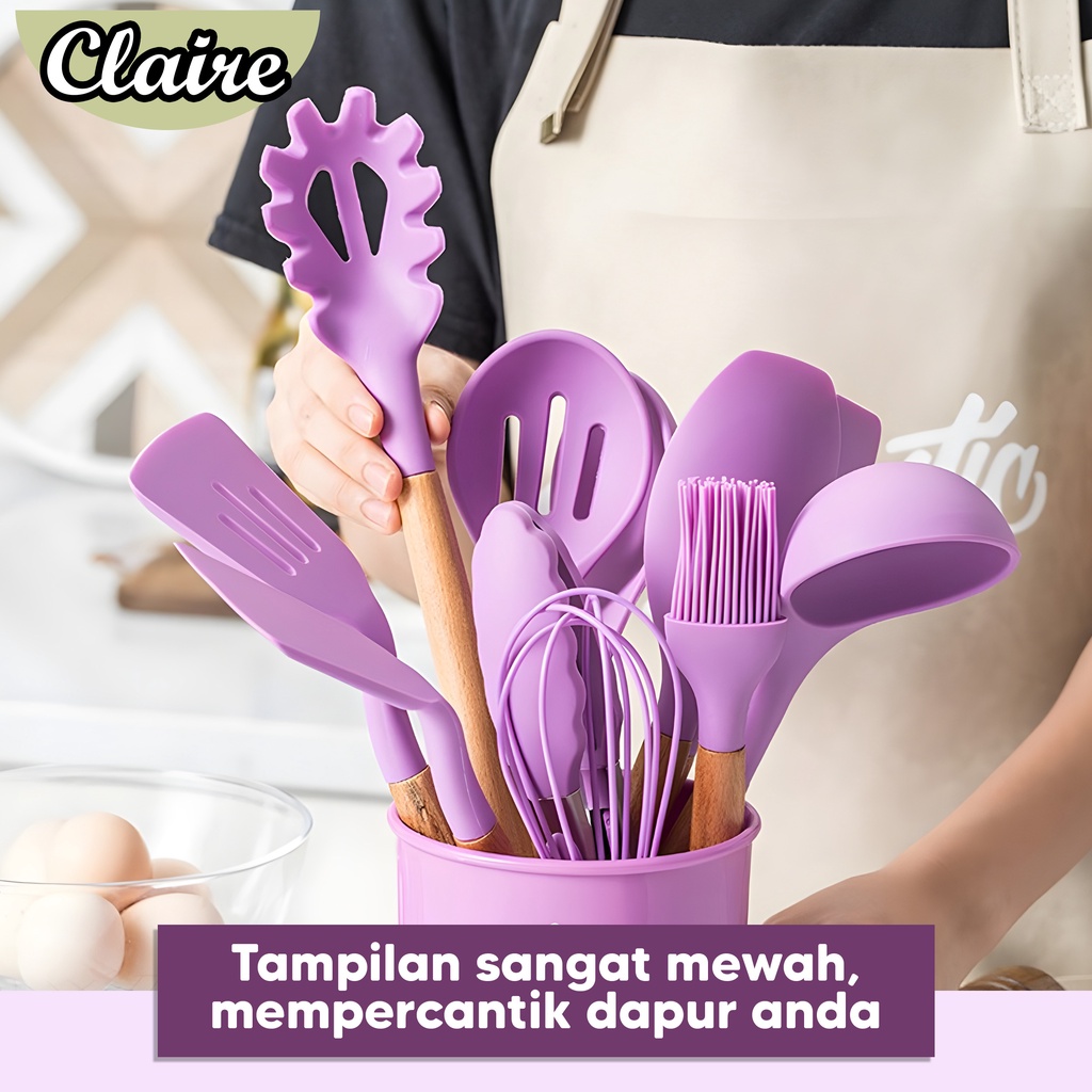 SET SPATULA 11 PCS / SPATULA ANTI LENGKET / SPATULA ALAT DAPUR