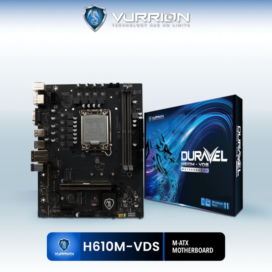 MAINBOARD / MOTHERBOARD / MOBO - VURRION MOBO DURAVEL H610M-VDS
