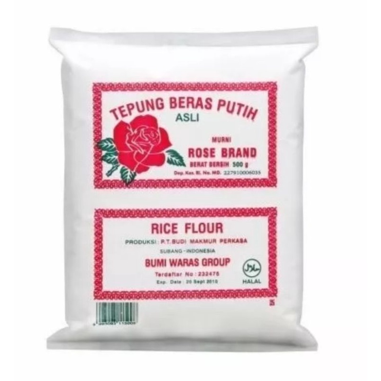 

Tepung Beras Putih Asli Murni Rose Brand 500Grm