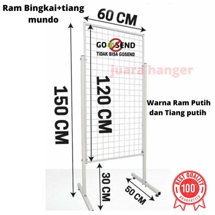 Hanger Standing Ram, Ram Kaki/Berdiri, Display Gantungan Pajangan Aksesoris