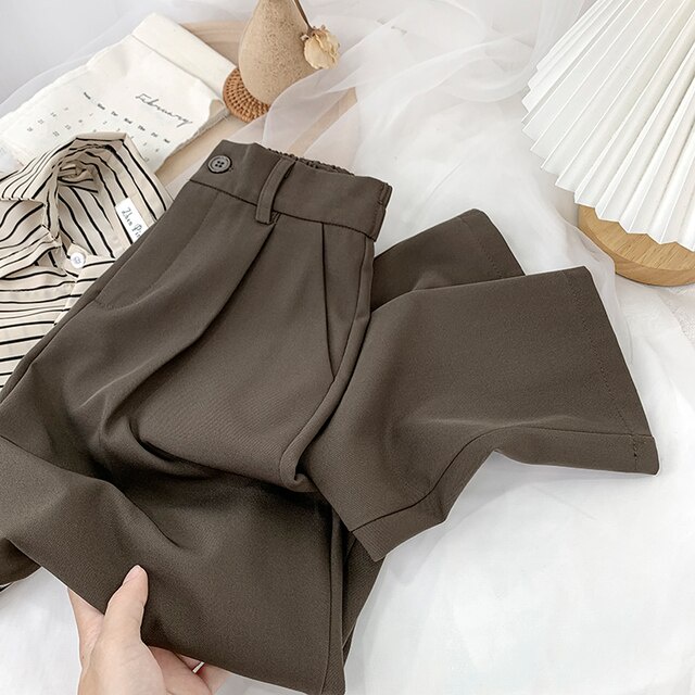 Loose Pants Celana Kantor Wanita/Celana Kulot Formal Wanita Katun Polyester Ypd.id-KHAKI