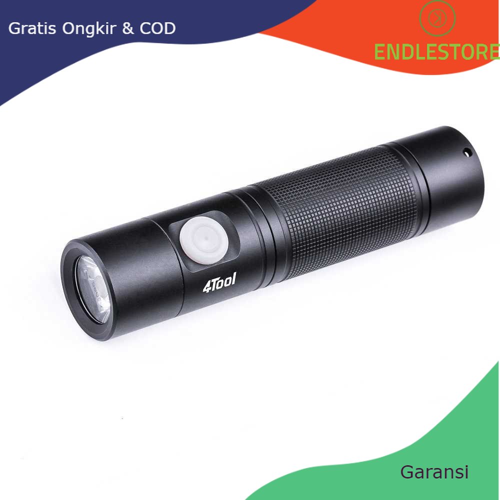Super Hot NexTool 4Tool Senter LED Flashlight Type C Rechargeable 1400lm - ED10