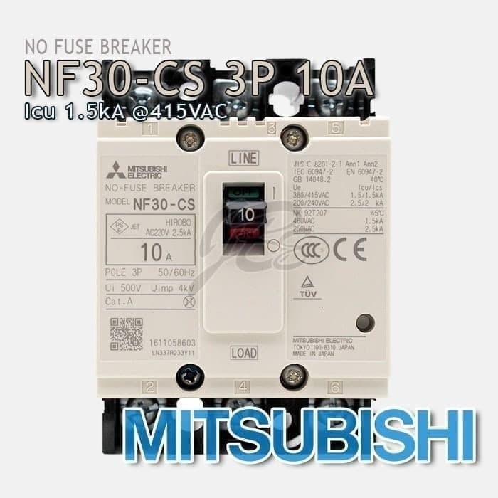 MCCB NFB Mitsubishi NF30-CS 3P 10A