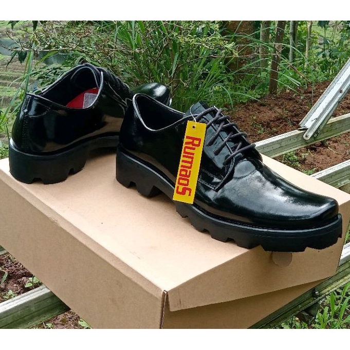 TERBARU-sepatu dinas/PDH/kantoran kulit sapi asli TNI POLRI SECURITY SATPAM