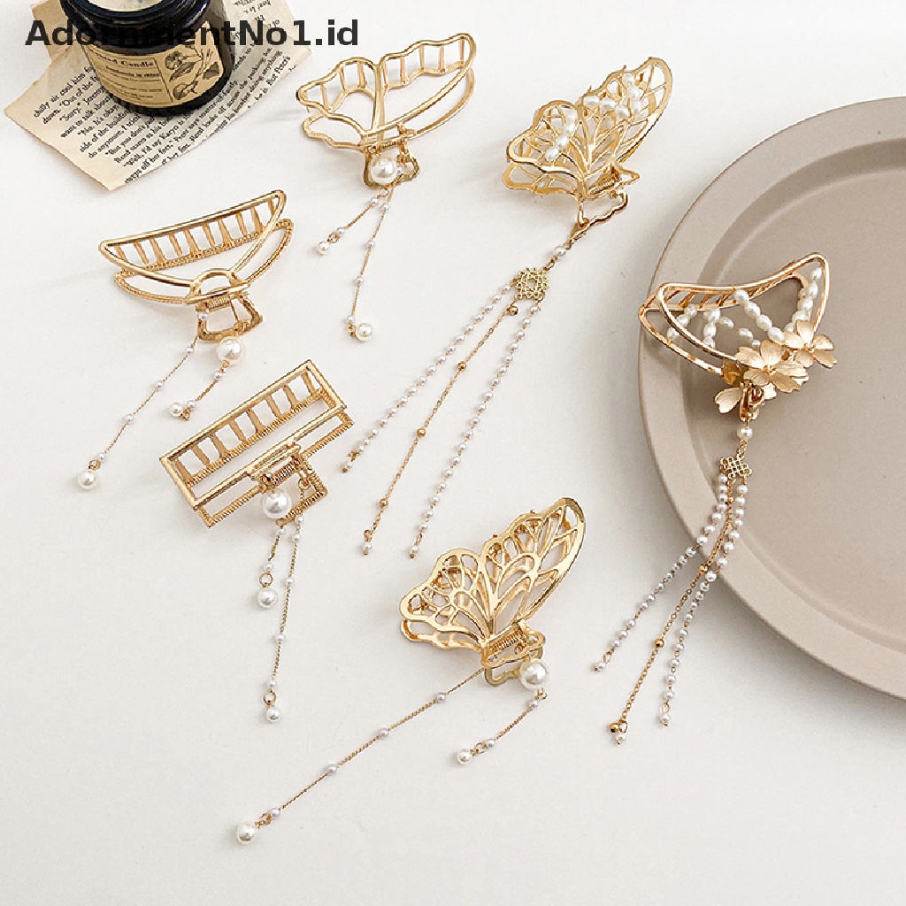 [AdornmentNo1] 27jepit Rambut Emas Pin Rambut Non-Slip Pegang Kuat Hair Claw Clips Untuk Wanita Perempuan [ID]