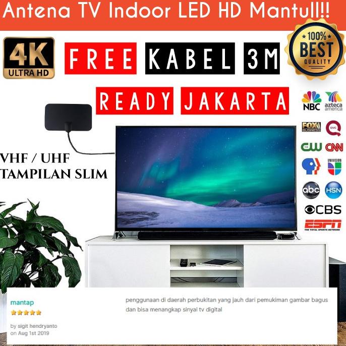 Taffware Antena HD Clear Vision 4K Antena TV Dalam yang Bagus Antena TV LED Indoor Antenna TV Tembok 4597