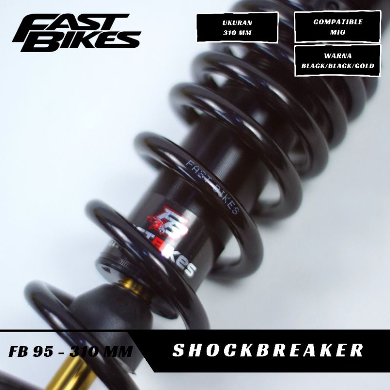 Shockbreaker Matic Non Tabung Fast Bikes Ukuran 310mm 330mm Universal Vario Beat Mio Scoopy spacy fino dll