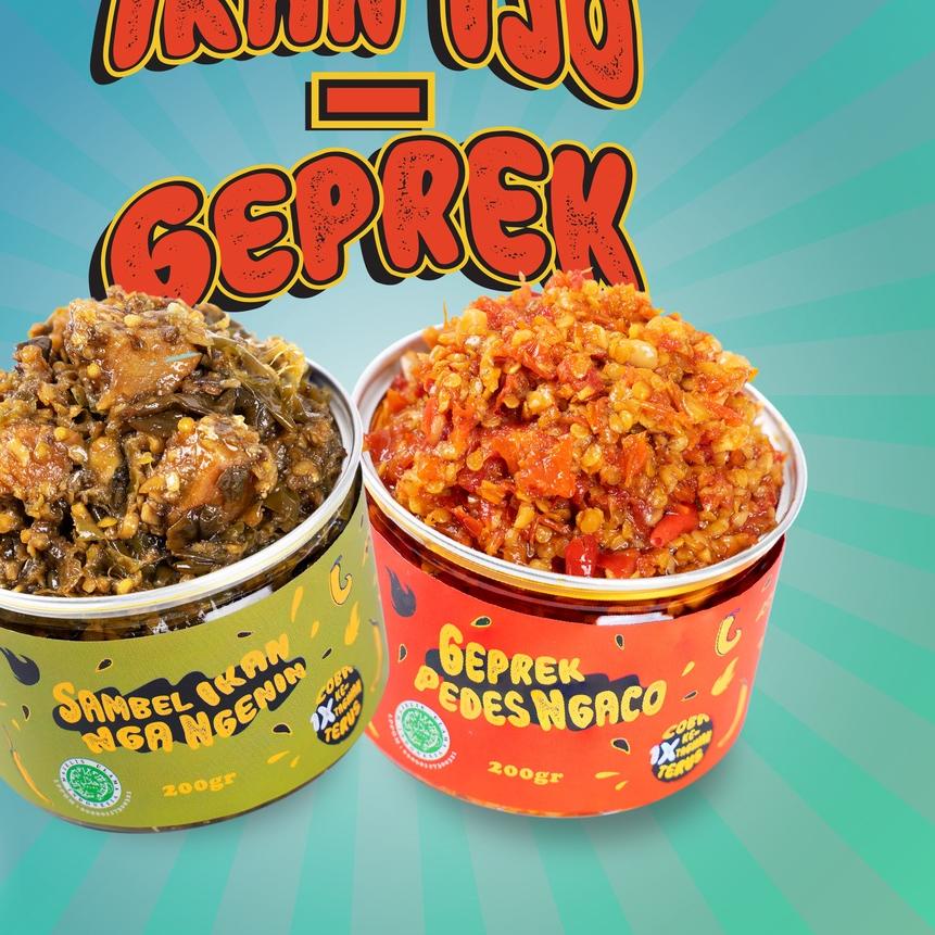 

☉ Eat Sambel - Sambal Ikan Ngangenin (Hijau) + Sambal Geprek / Sambal Rumahan / Sambal Enak ➯
