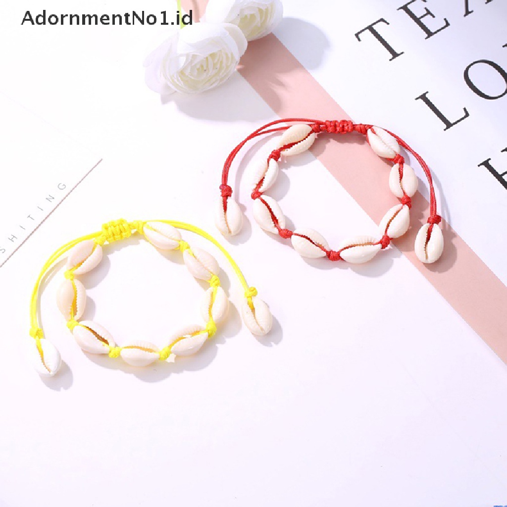 [AdornmentNo1] Gelang Kaki Shell Alami Untuk Wanita Perhiasan Kaki Musim Panas Pantai Barefoot Bracelet [ID]