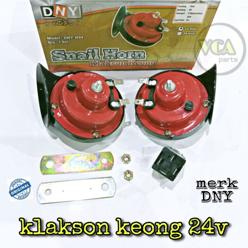 KLAKSON KEONG 24V UNTUK MOBIL &amp; MOTOR UNIVERSAL MERK DNY