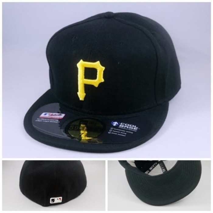 Topi Fitted Pittsburgh Pirates Army 59FIFTY Hitam