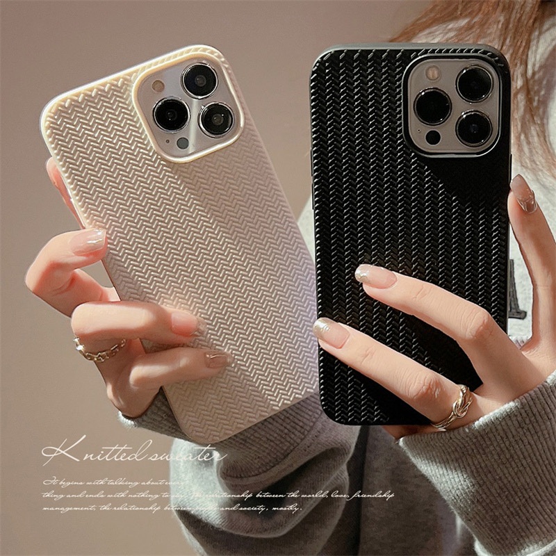 [TPC] Soft Case TPU Matte Motif Bentuk Anyaman 3D FULL COVER IPHONE 7 8 PLUS X XS MAX XR 11 12 13 14 PRO MAX Bumper Case HP IPHONE - IP068