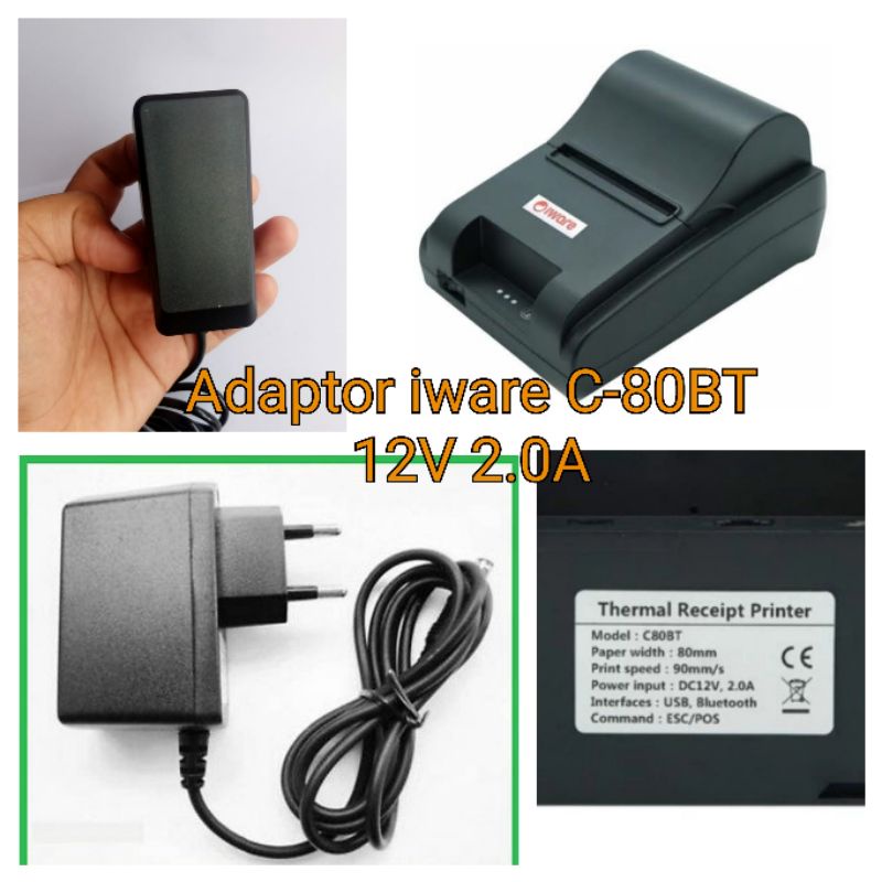 

Adaptor Charger Printer iware C-80BT IW-58AC 12V 2.0A