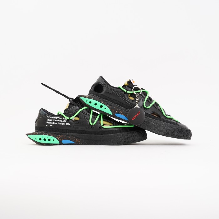 Nike Blazer Low Off-White Black Electro Green Original