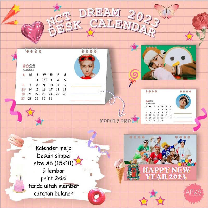 

2023 NctDream Desk Calendar Kalender Meja Postcard Decowall Jaemin Jisung