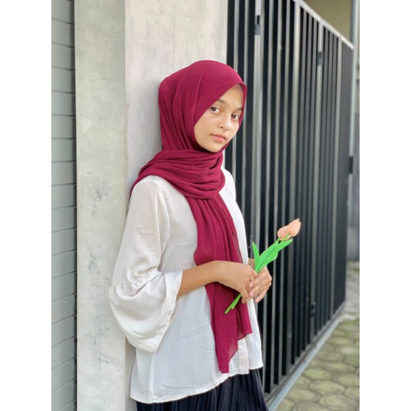 PASHMINA PLISKET DENIM RQ BY DAULYKA