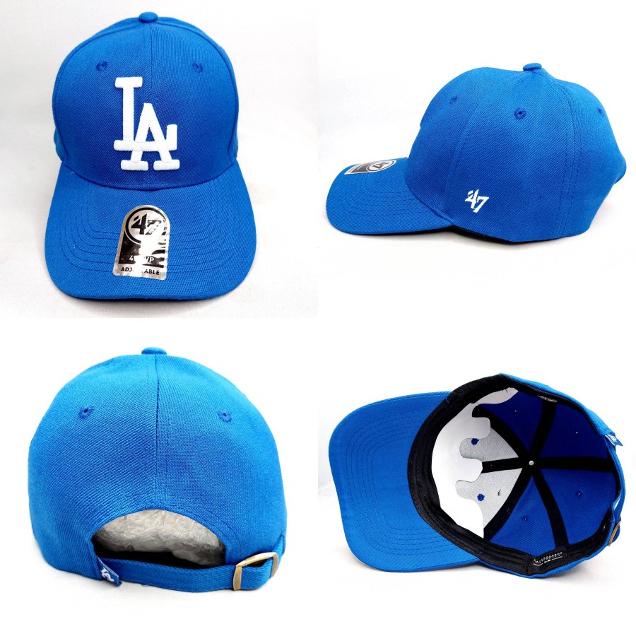 TOPI SNAPBACK LA DODGERS BIRU LOGO PUTIH