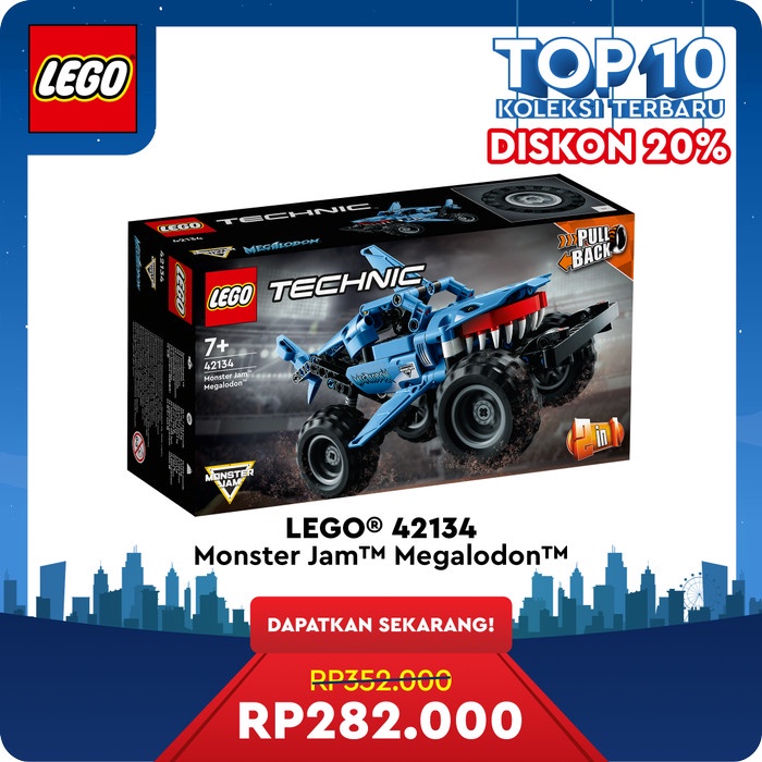 Brick Lego Technic 42134 Monster Jam Megalodon Truck Building Set