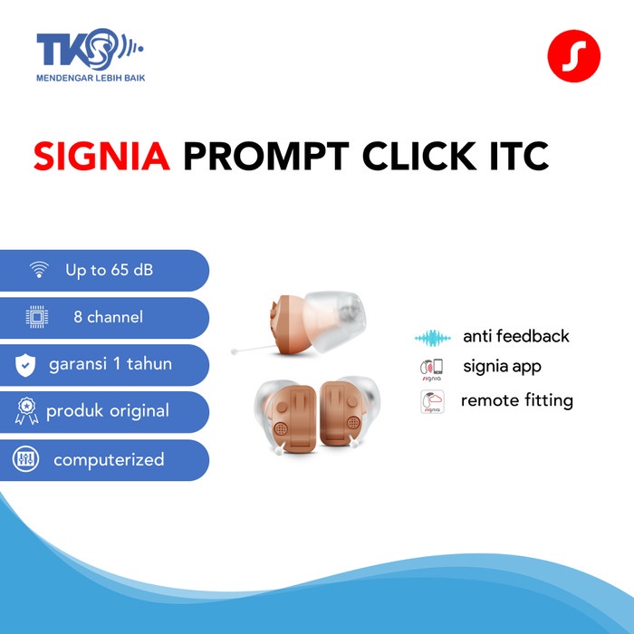 Alat Bantu Dengar Signia Prompt Instant Click ITC 8 Channel