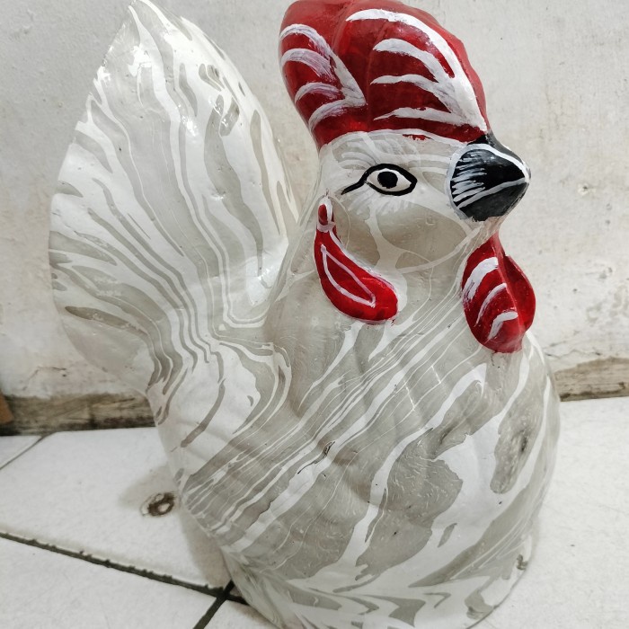 Celengan ayam tanah liat ukuran besar