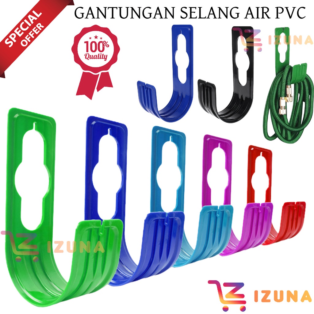 [IZUNA] GANTUNGAN SELANG AIR TAMAN PVC / RAK GANTUNG SELANG AIR  / HOLDER SELANG AIR CUCI MOBIL / GANTUNGAN SELANG PVC