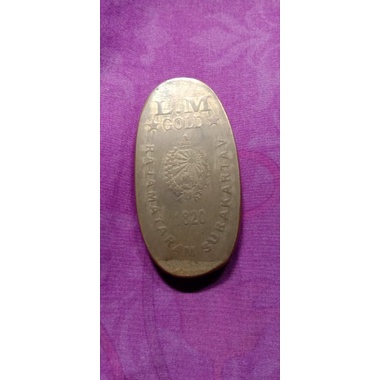 LOGAM MULIA TAHUN 1820, LANGKA GOLD 999,9%. PENINGGALAN VOC