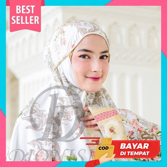 Jumuna - Mukena Dewasa Jumbo Bordir Manual Bahan Rayon Premium Set Tas Cantik Motif Bunga Hanara Muk