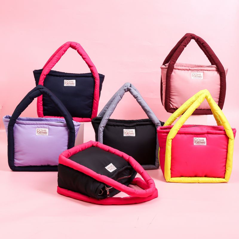 Jual Danish Puffy Bag Mix Color (PAKE RESLETING & SLING BAG) | Shopee ...