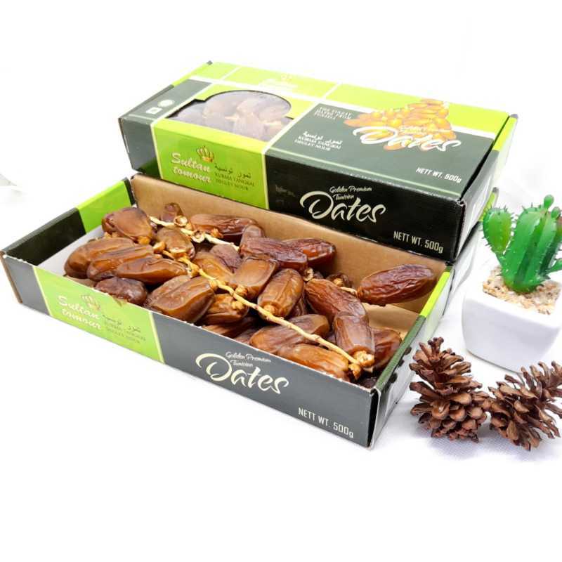 

Kurma tangkai Deglet Nour Dates Sultan Tomour I Kurma Tunis Tangkai 500Gram