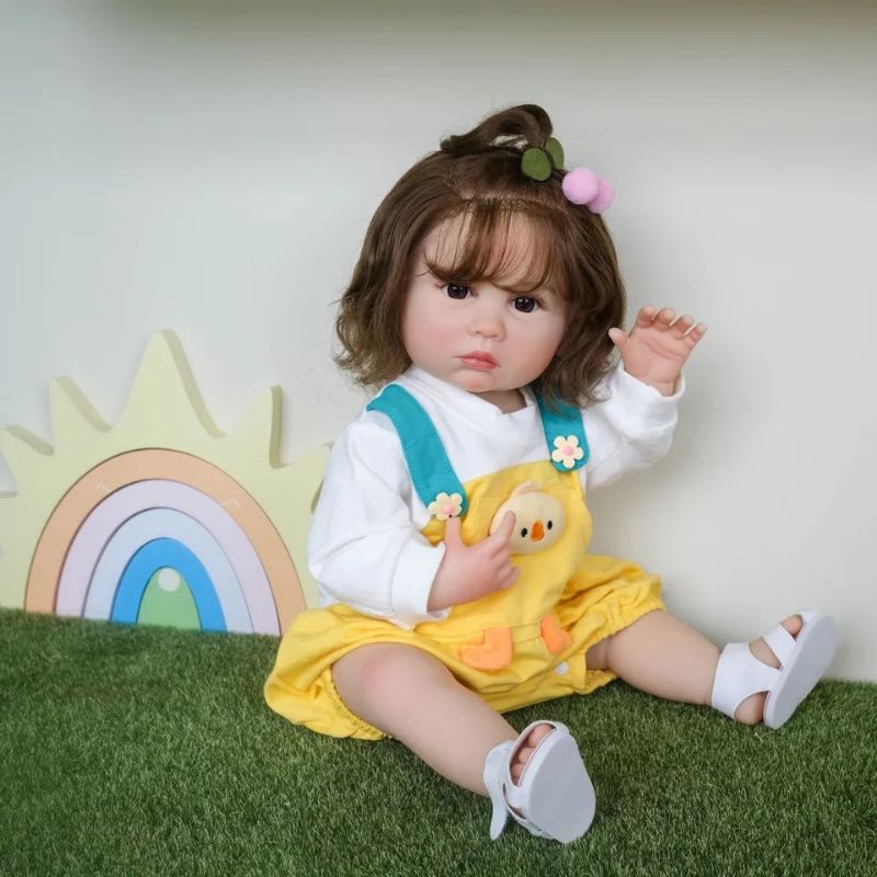 Ready depan New Face Boneka Reborn Premium 55cm full Cewek Diam