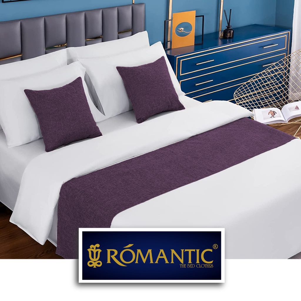 Bed Runner / Selendang kasur Purple by ROMANTIC standard Hotel minimalis