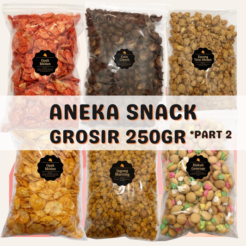 [DELISH SNACKS] Aneka Snack Grosir 250 Gram Part 2 / Grosiran Kiloan / Cemilan Camilan Murah Enak Asin Pedas Gurih