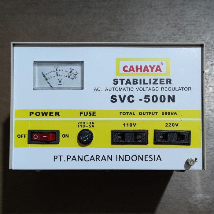 Stabilizer Listrik Cahaya SVC 500N 500 watt Stavol