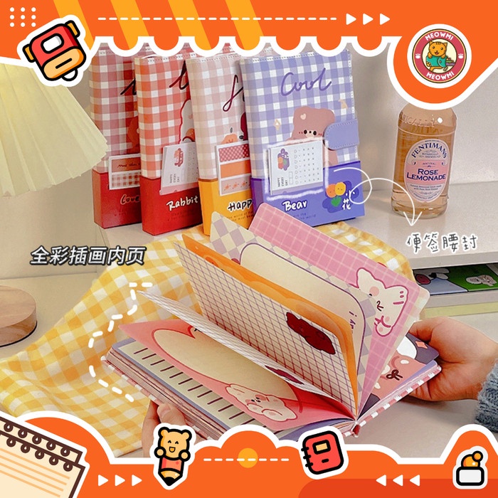 Diary Buku Diary Planner Aesthetic Korea Full Cute Deco Paper Mb0123
