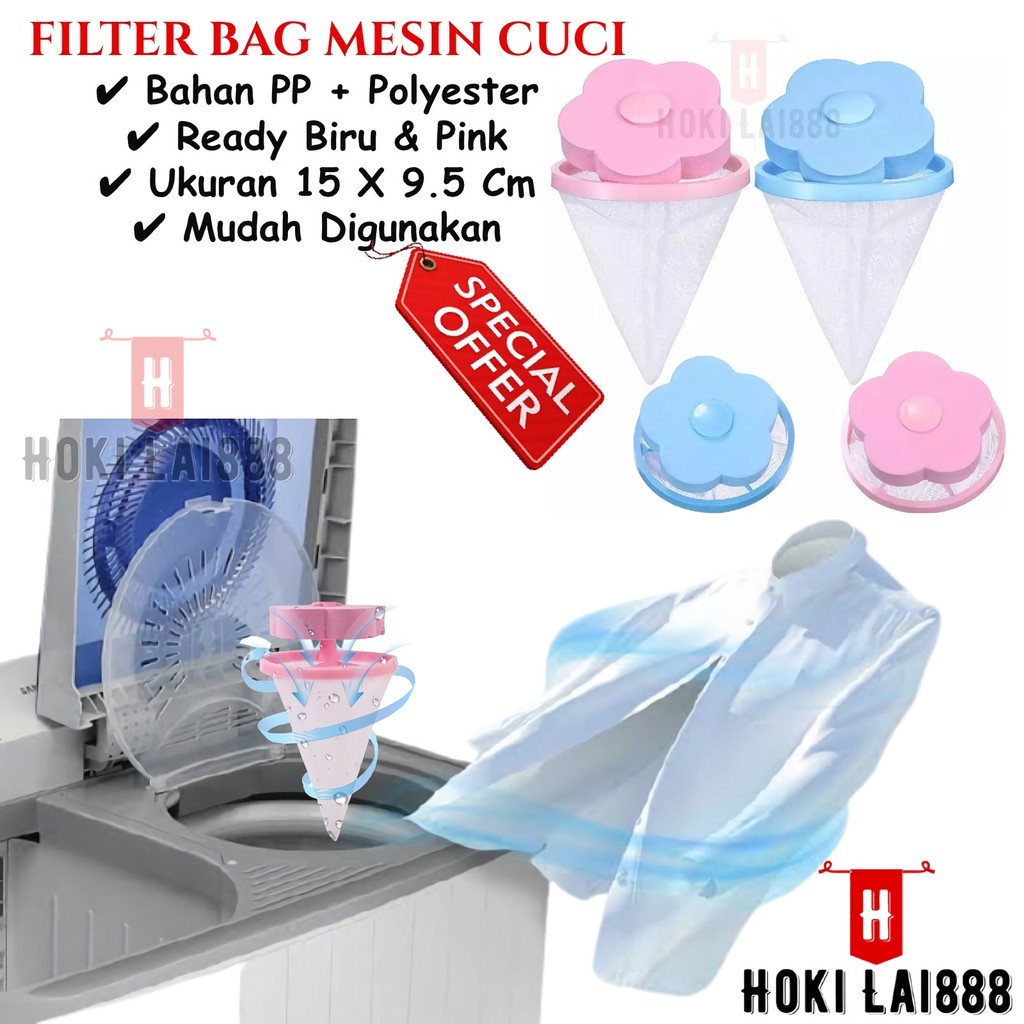 [HKL] Filter Bag Mesin Cuci / Kantong Filter Rambut Mesin Cuci / Laundry Bag Mesh / Kantong Penyaring Kotoran Mesin Cuci