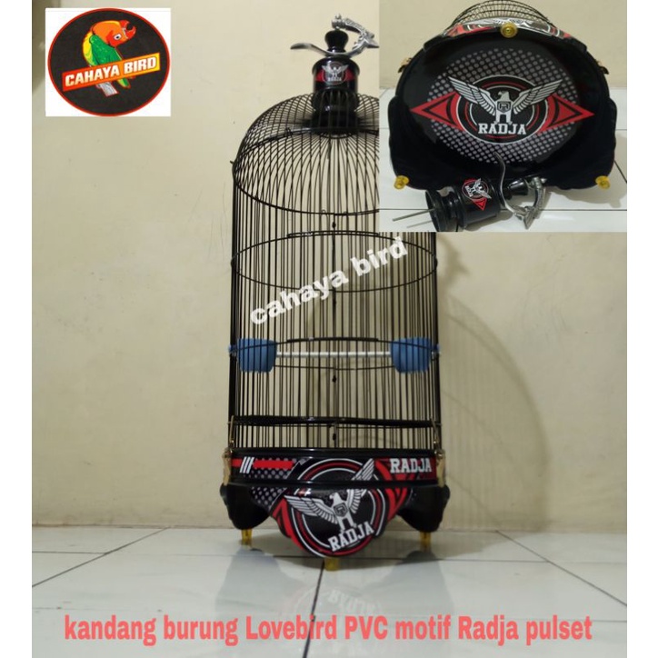 kandang burung Lovebird tebok PVC motif Radja oriq jaya pulset murah