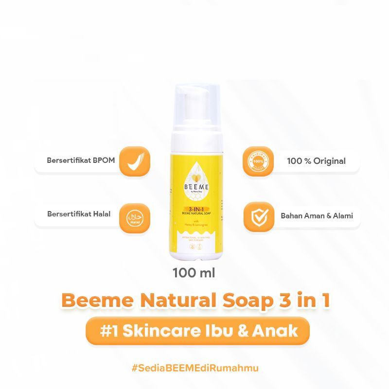 BEEME NATURAL SOAP 3 IN 1 **FREE GIFT**